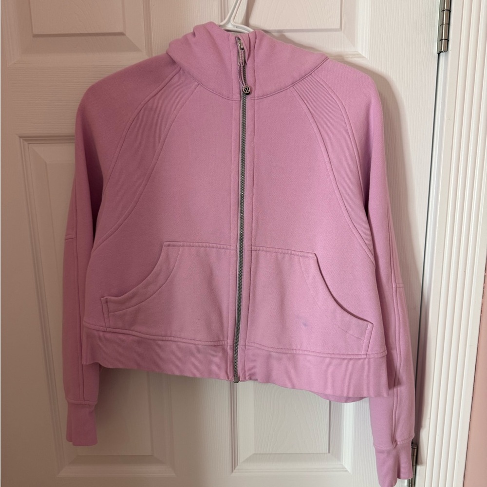 Lululemon Pink Zip-Up Scuba Hoodie xs/small